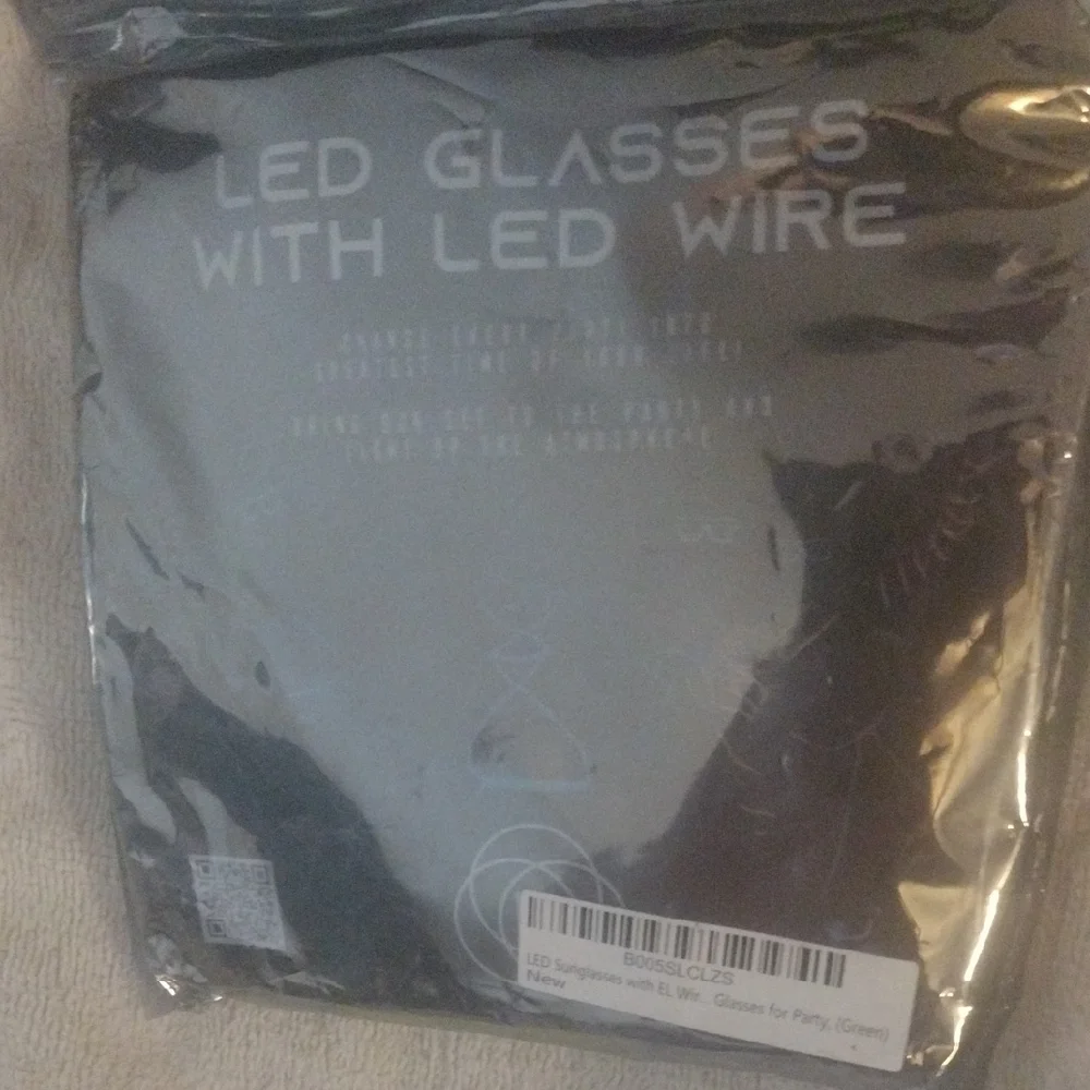 LED Glasses with Green LED Wire